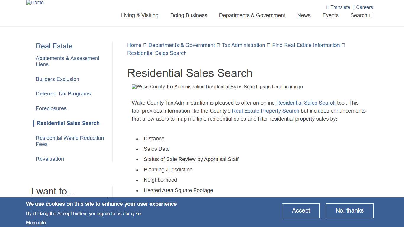 Residential Sales Search | Wake County Government